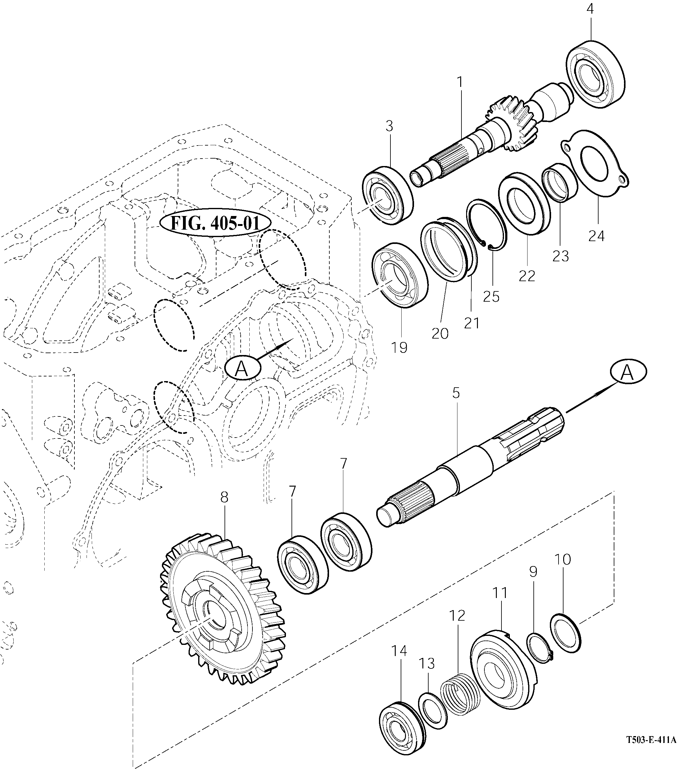 411A - P.T.O CHANGE GEARS (A) 411A - P.T.O CHANGE GEARS (A)