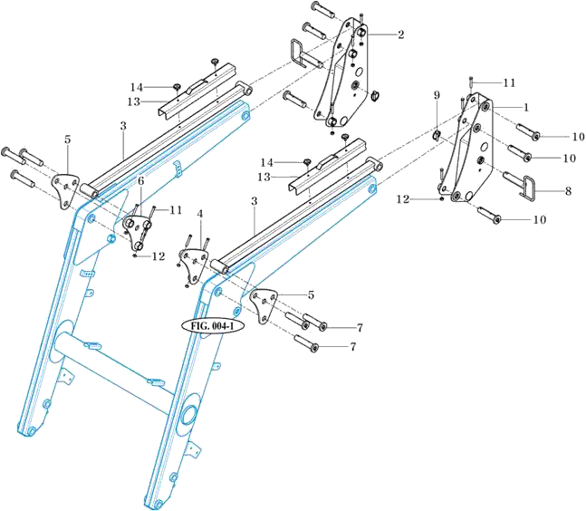 005 - POST & SAFETY BAR ASSEMBLY