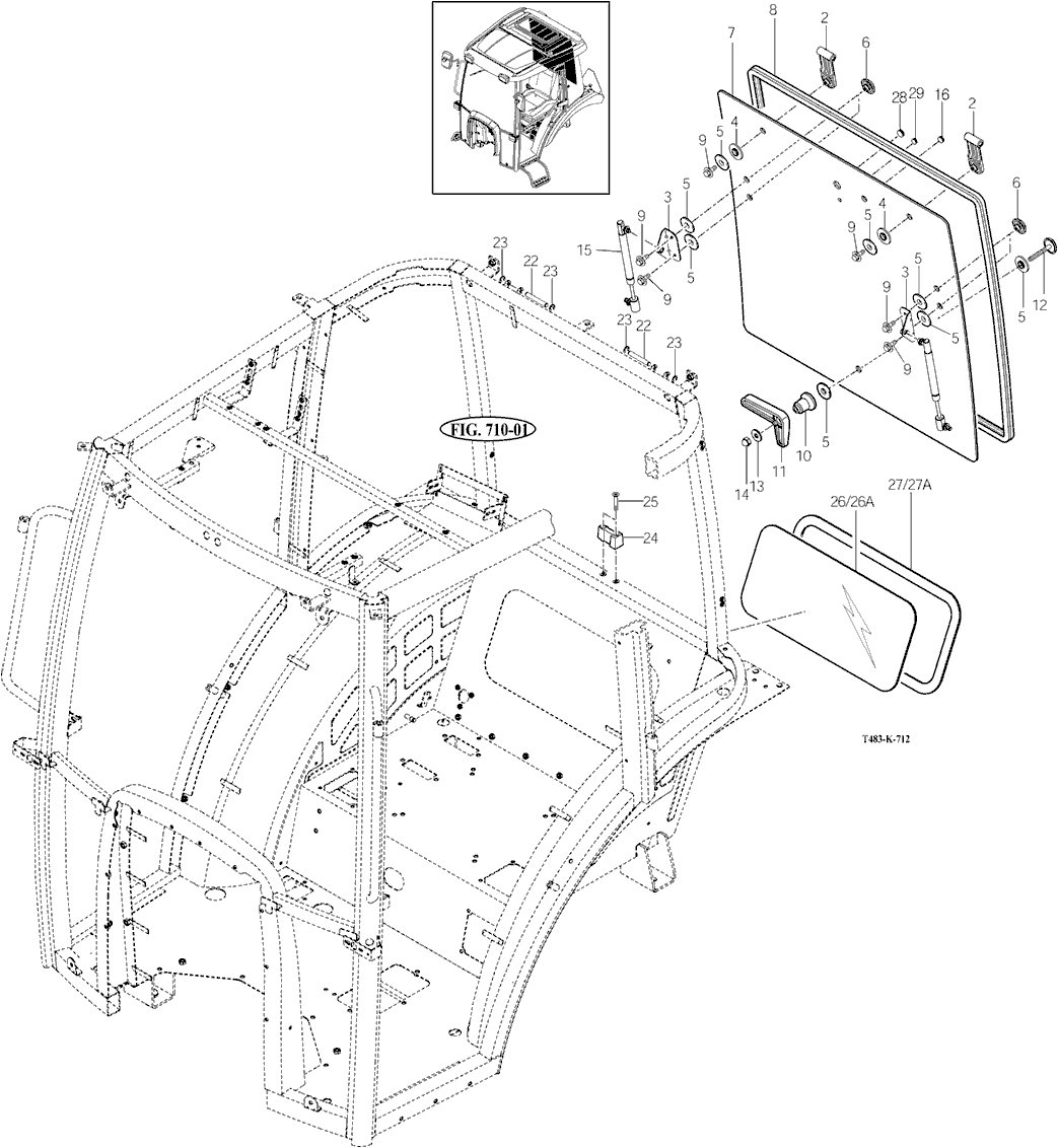 712A - REAR GLASS