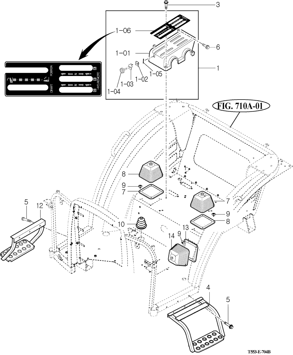 704 - LEVER COVER & STEP-NON CAB