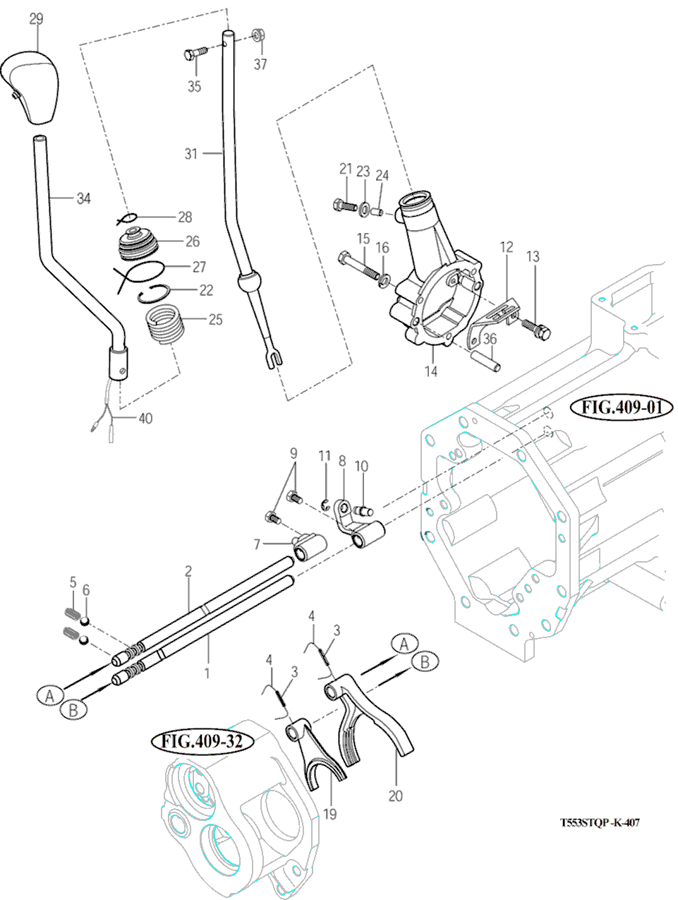 407 - MAIN CHANGE LEVER