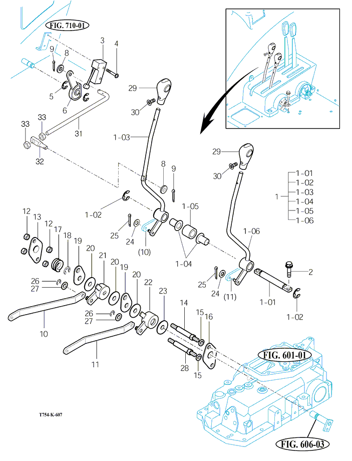 607 - POSITION & DRAFT LEVER