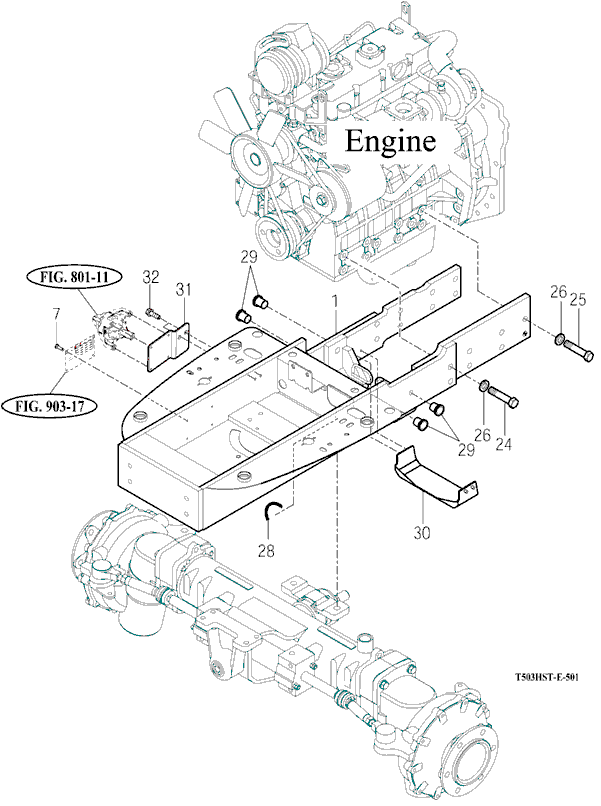 501 - FRONT AXLE SUPPORT