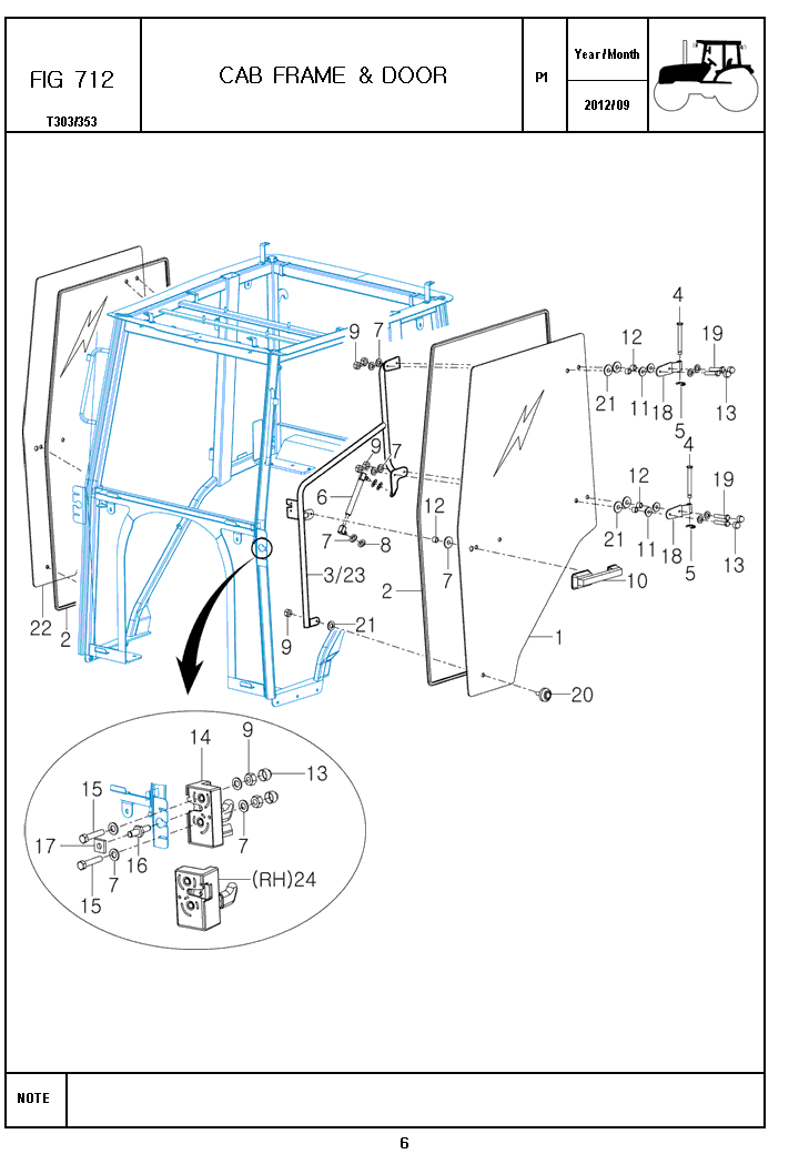 712 - CAB FRAME & DOOR