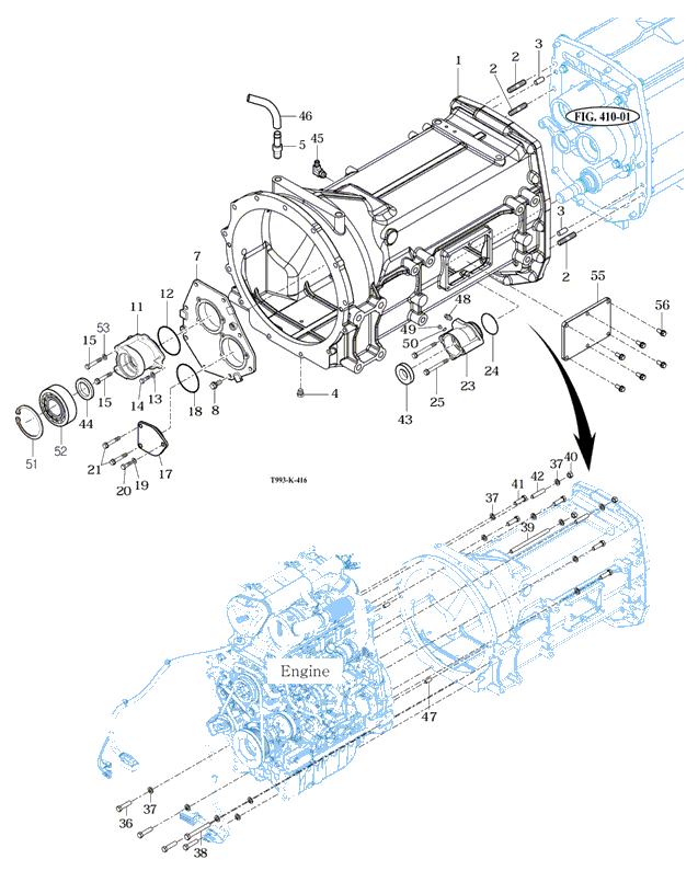 416 - CASE, FR TRANSMISSION
