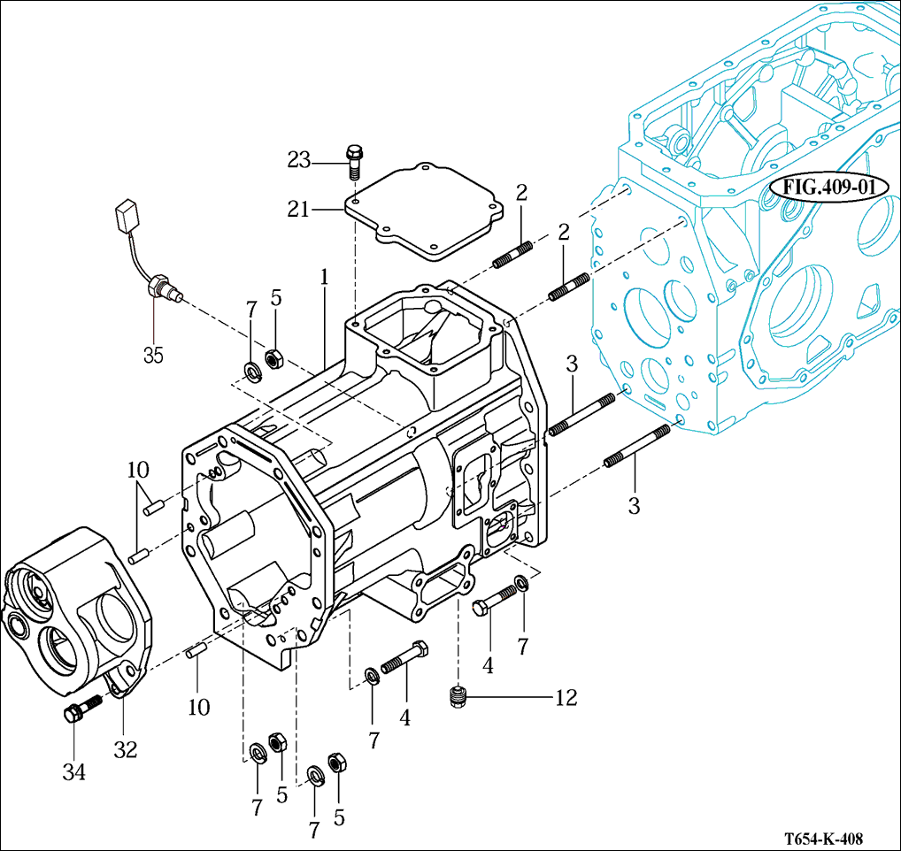 408 - TRANSMISSION MID CASE