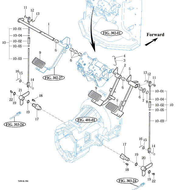 304 - BRAKE PEDAL & LINK