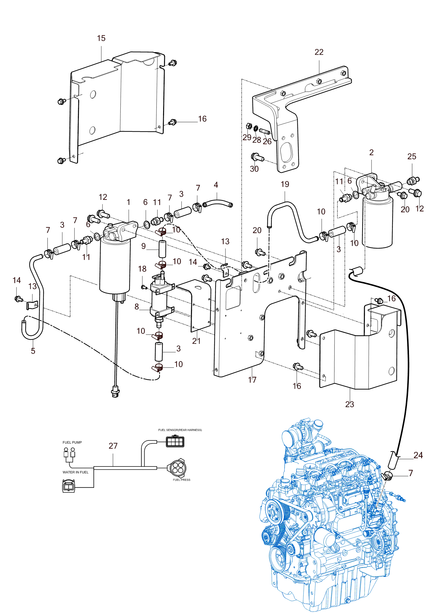 205 - FUEL FILTER & FUEL PUMP (2019-01-01 ~)