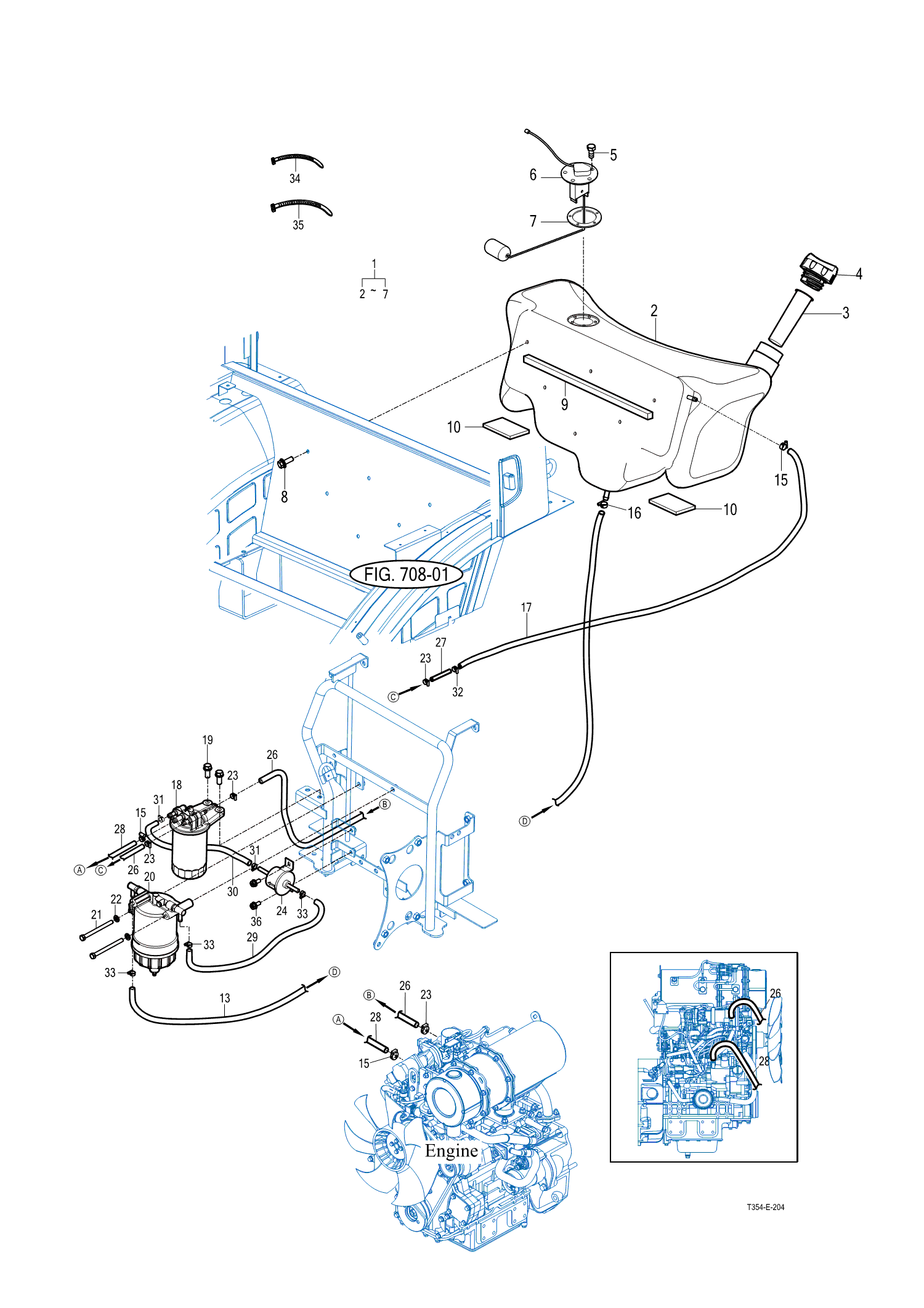 204 - FUEL TANK & HOSE