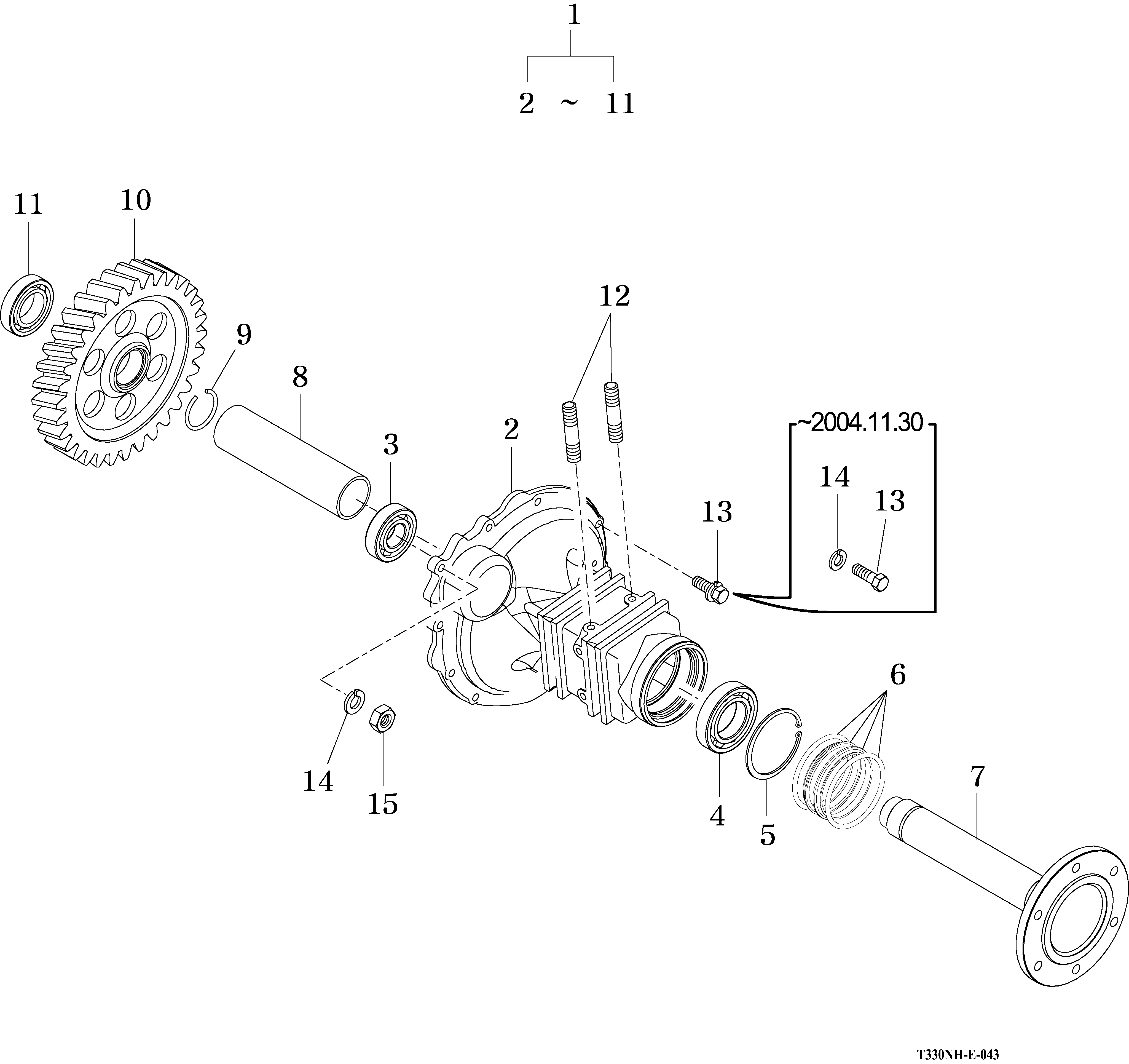 043 - REAR DIFFERENTIAL GEARS & LOCK