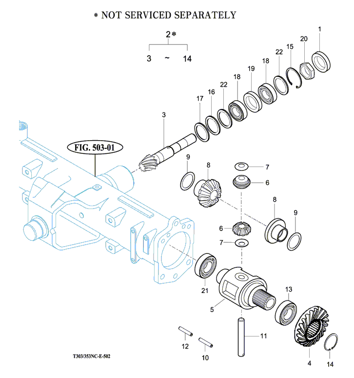 502 - FRONT DIFFERENTIAL GEARS