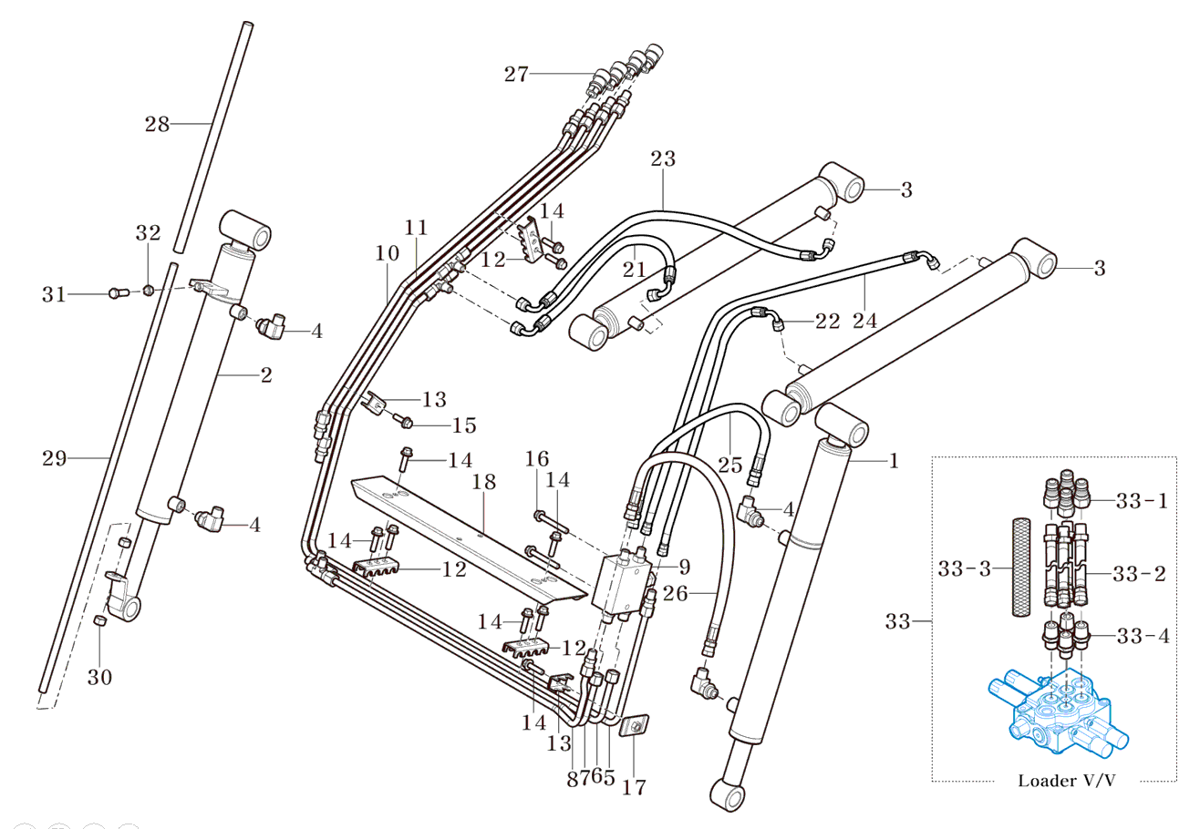 007 - HYDRAULIC PIPING ASSEMBLY