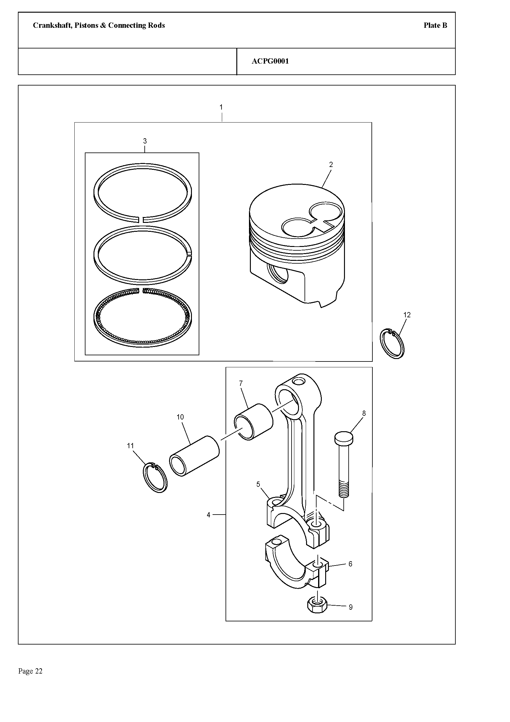 102-1 - CRANKSHAFT, PISTONS & CONNECTING RODS