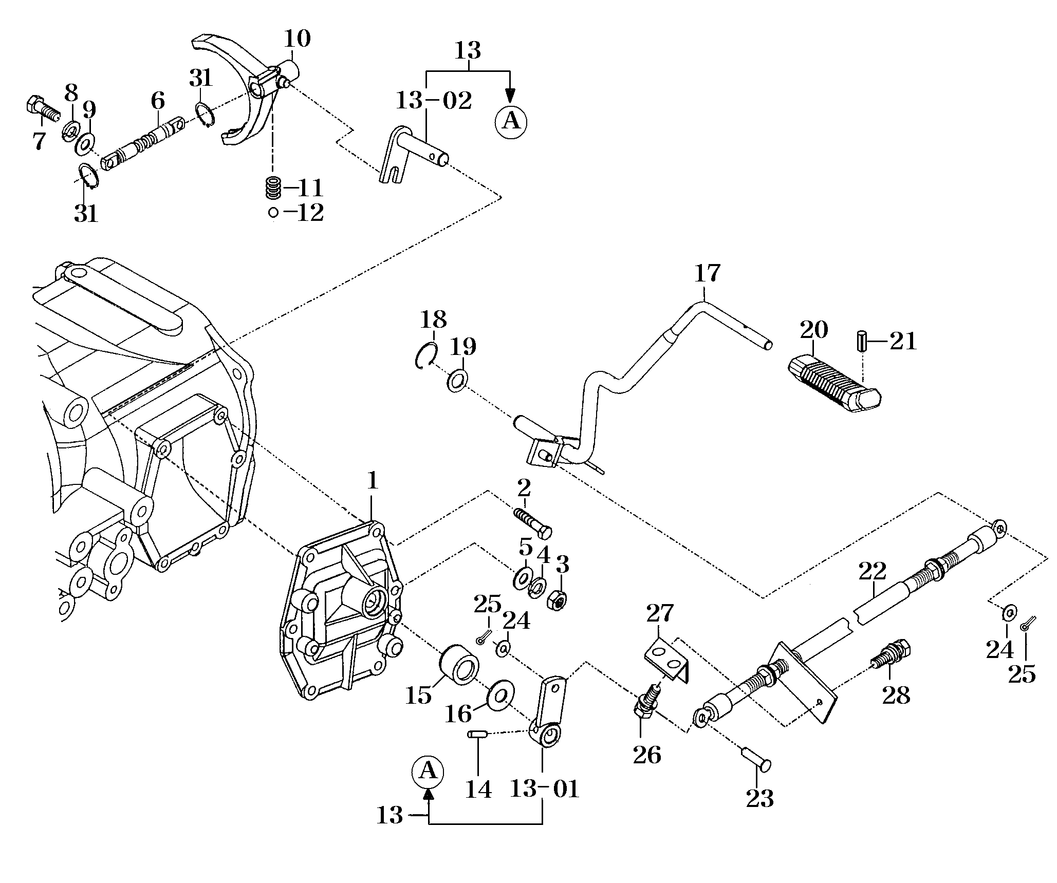 038 - MAIN CHANGE LEVER