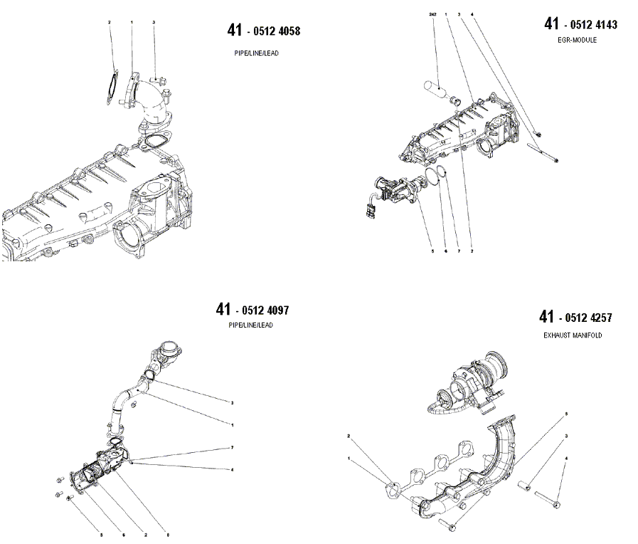 41 - 0512 4143, 0512 4058, 0512 4097, 0512 4257