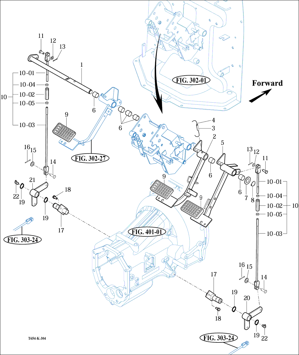 304 - BRAKE PEDAL & LINK