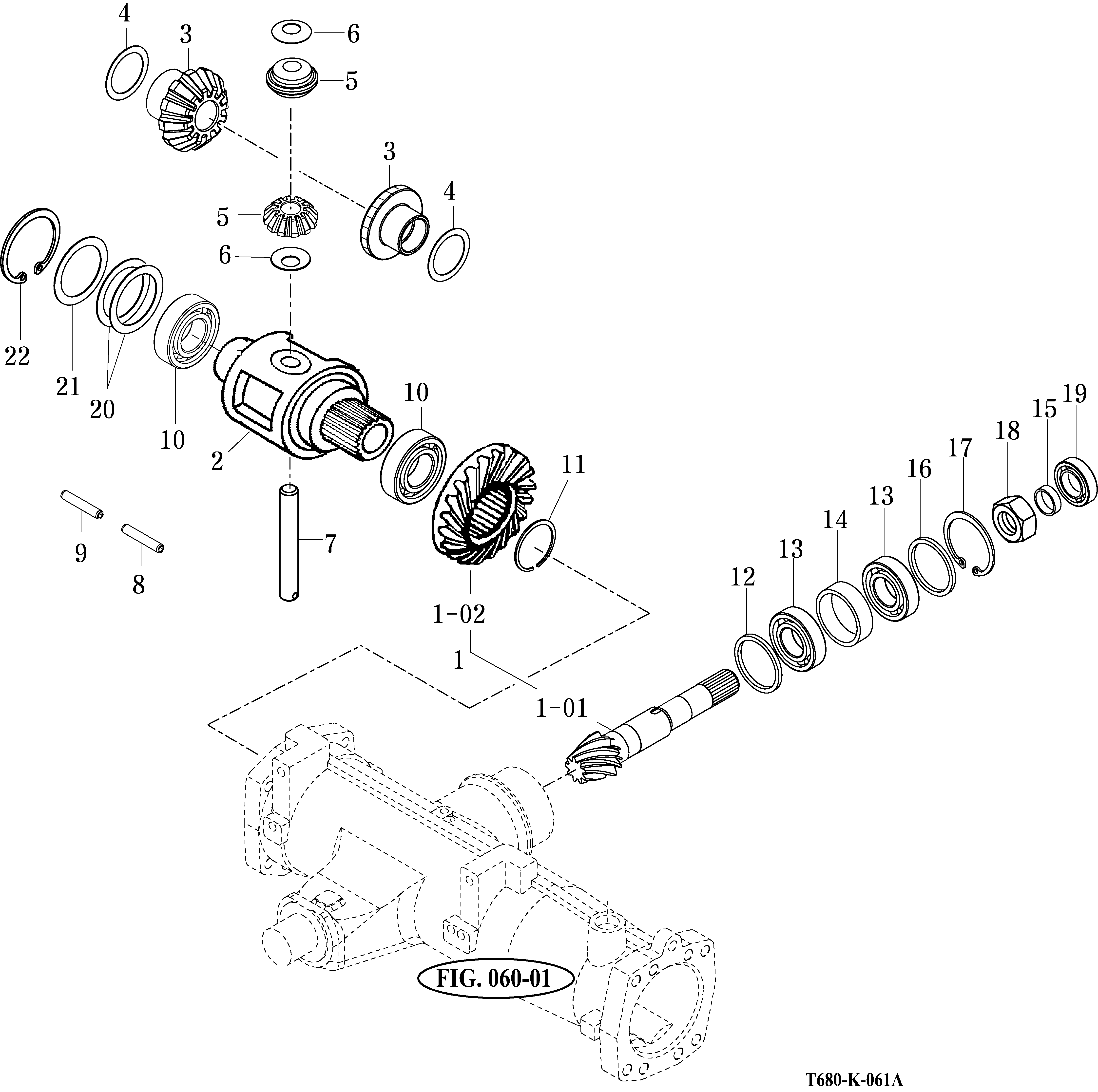 061 - FRONT DIFFERENTIAL GEARS