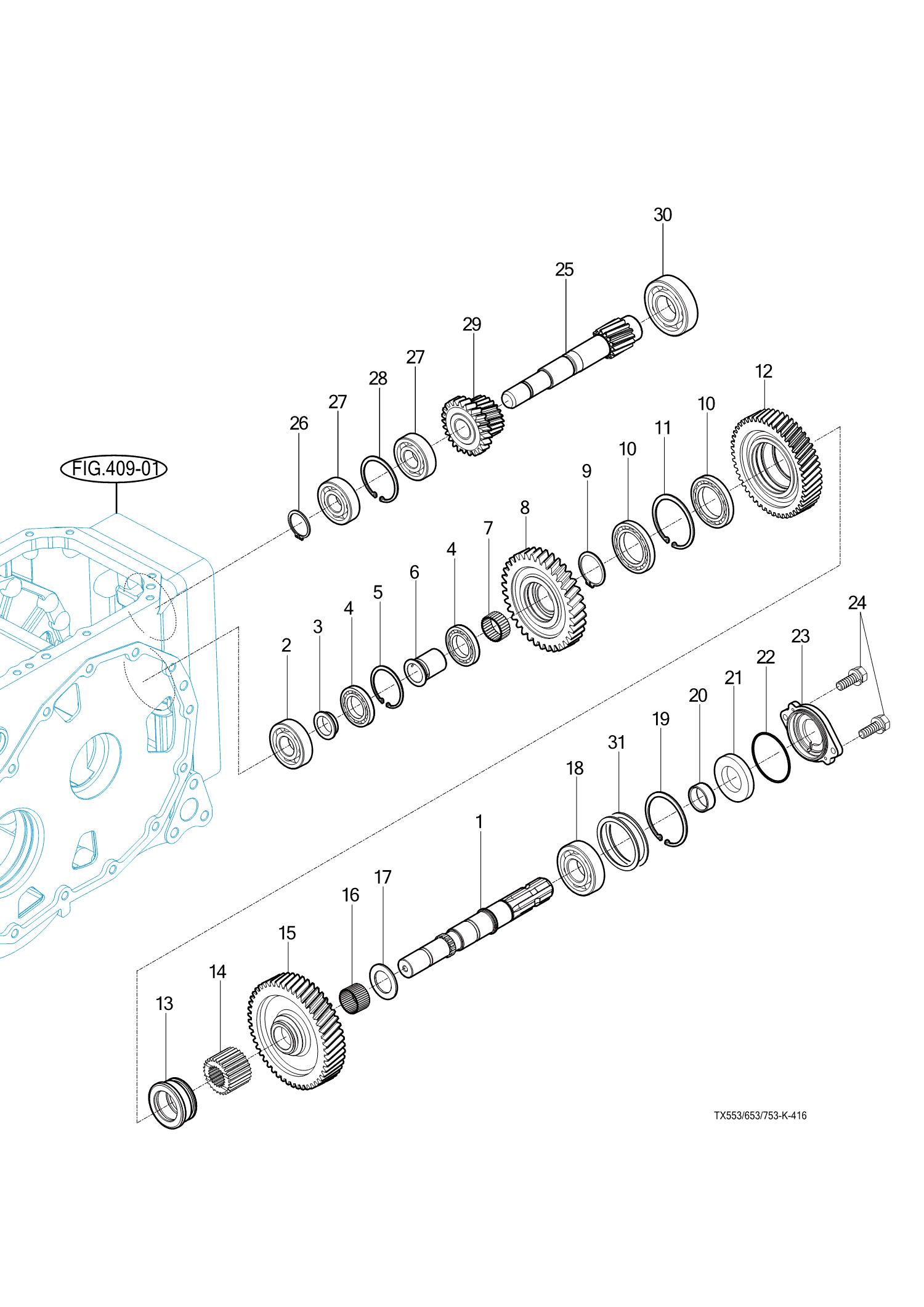 415 - P.T.O CHANGE GEARS