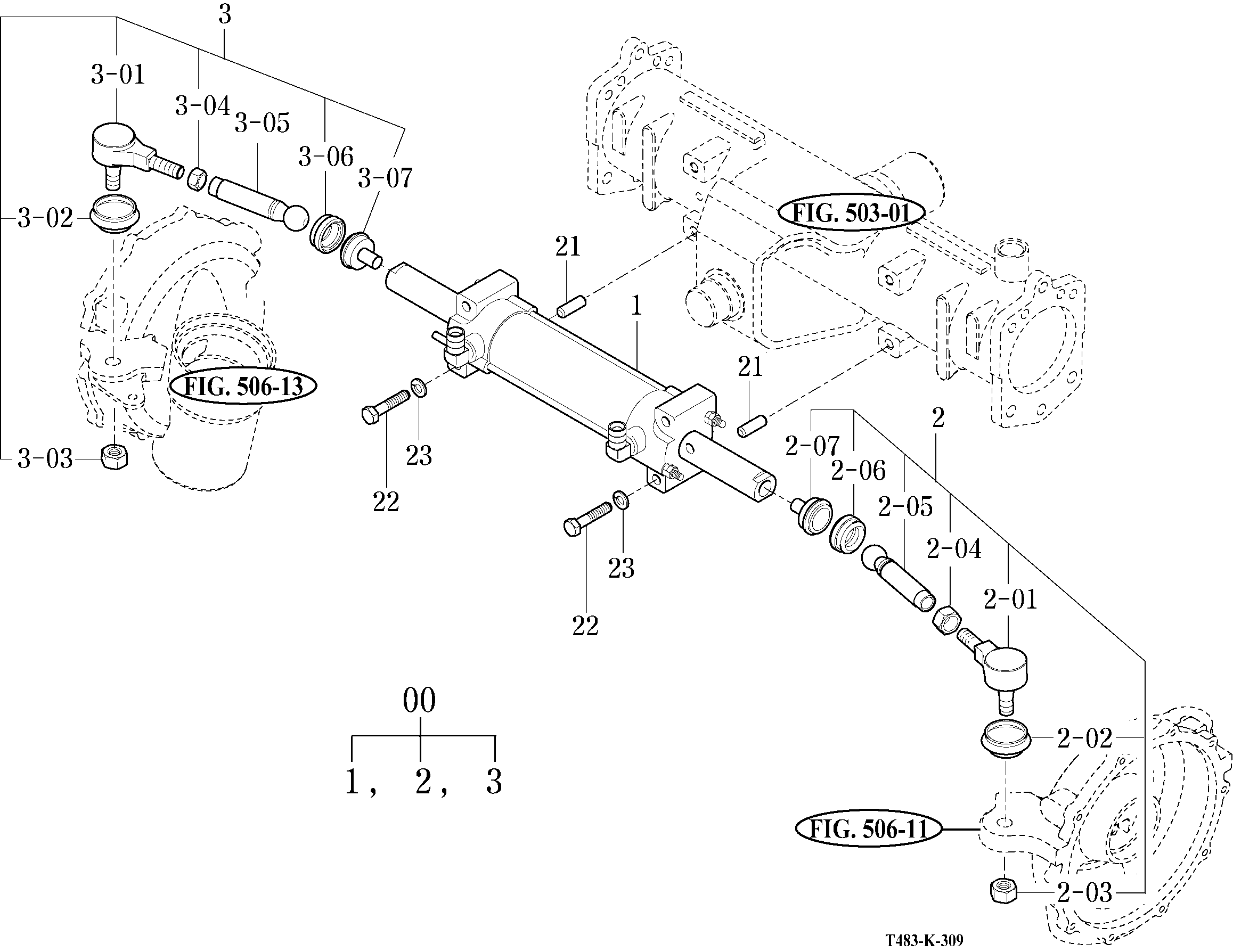 309 - POWER STEERING CYLINDER