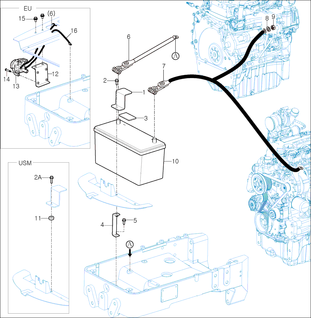 801 - BATTERY & MOUNTING