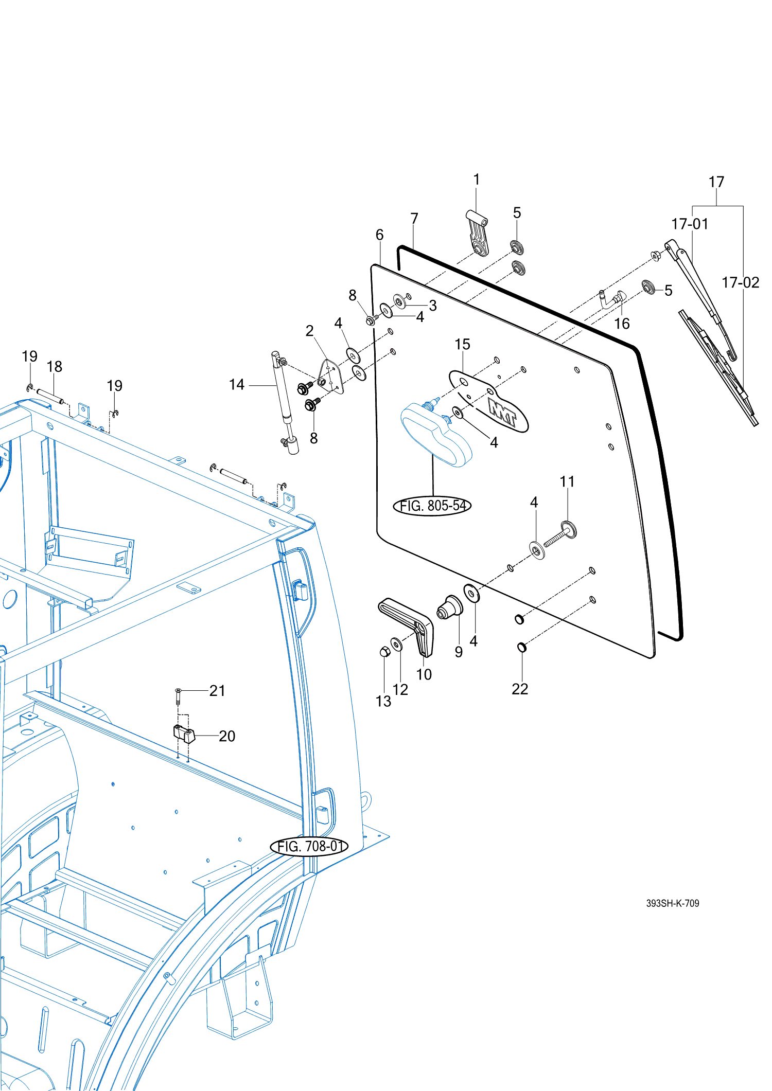 709 - REAR GLASS 709 - REAR GLASS
