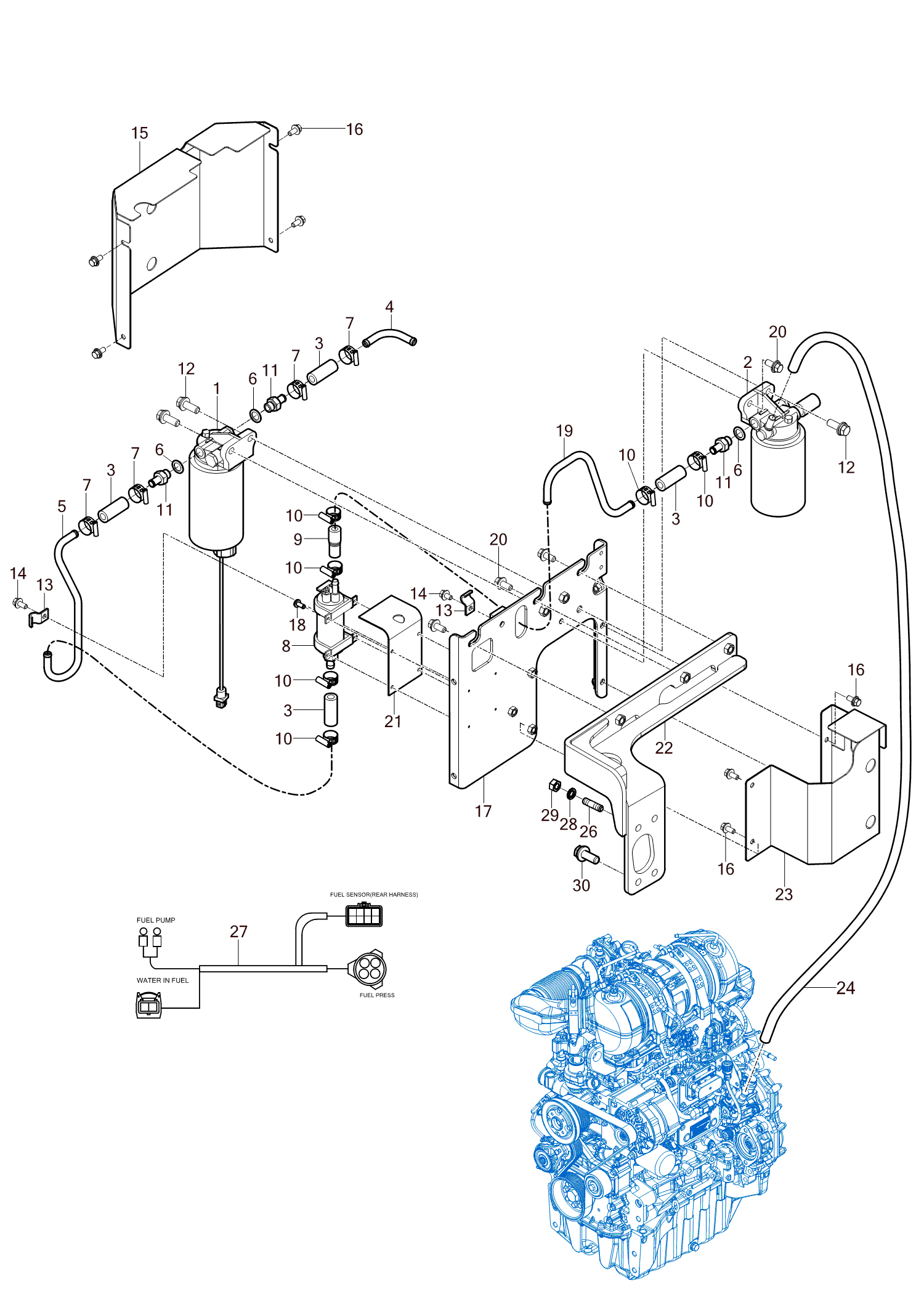 205 - FUEL FILTER & FUEL PUMP