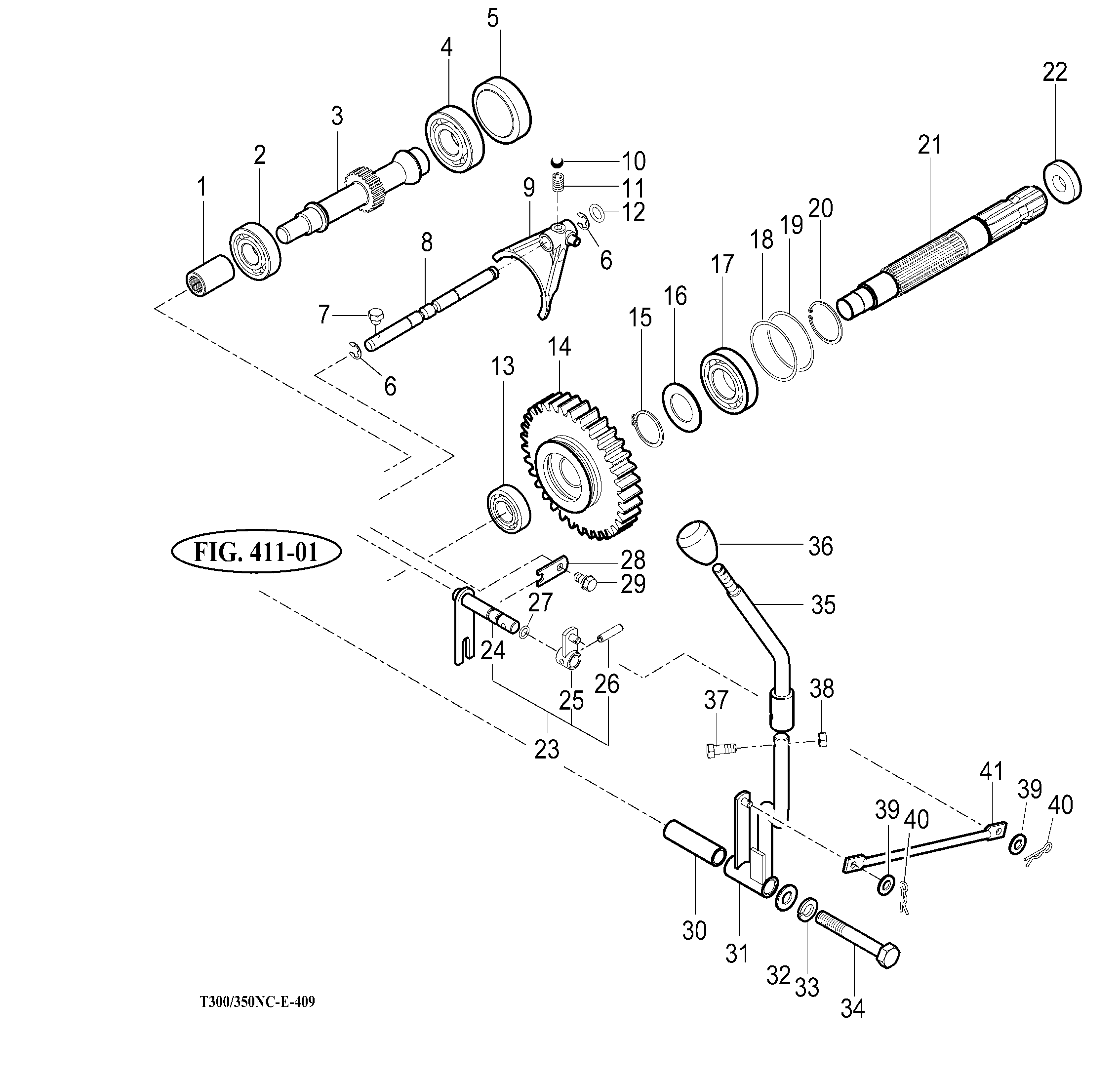 409 - P.T.O CHANGE GEARS