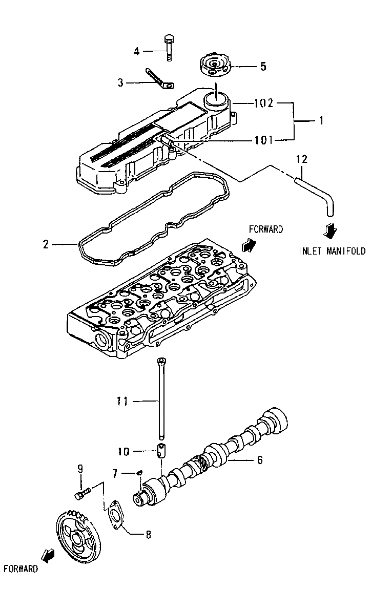 103 - ROCKER COVER & CAMSHAFT