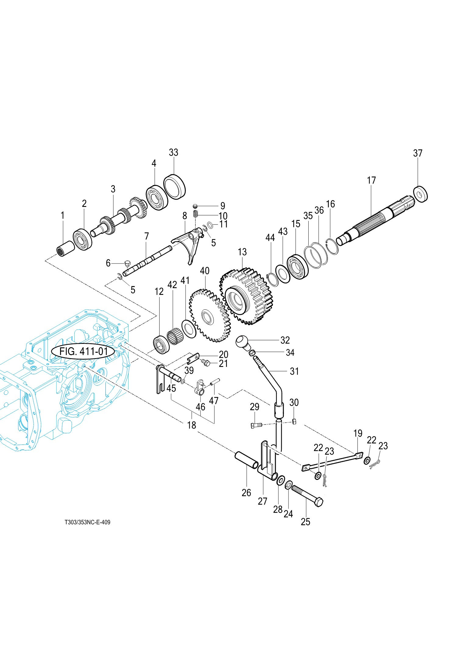 409 - P.T.O CHANGE GEARS