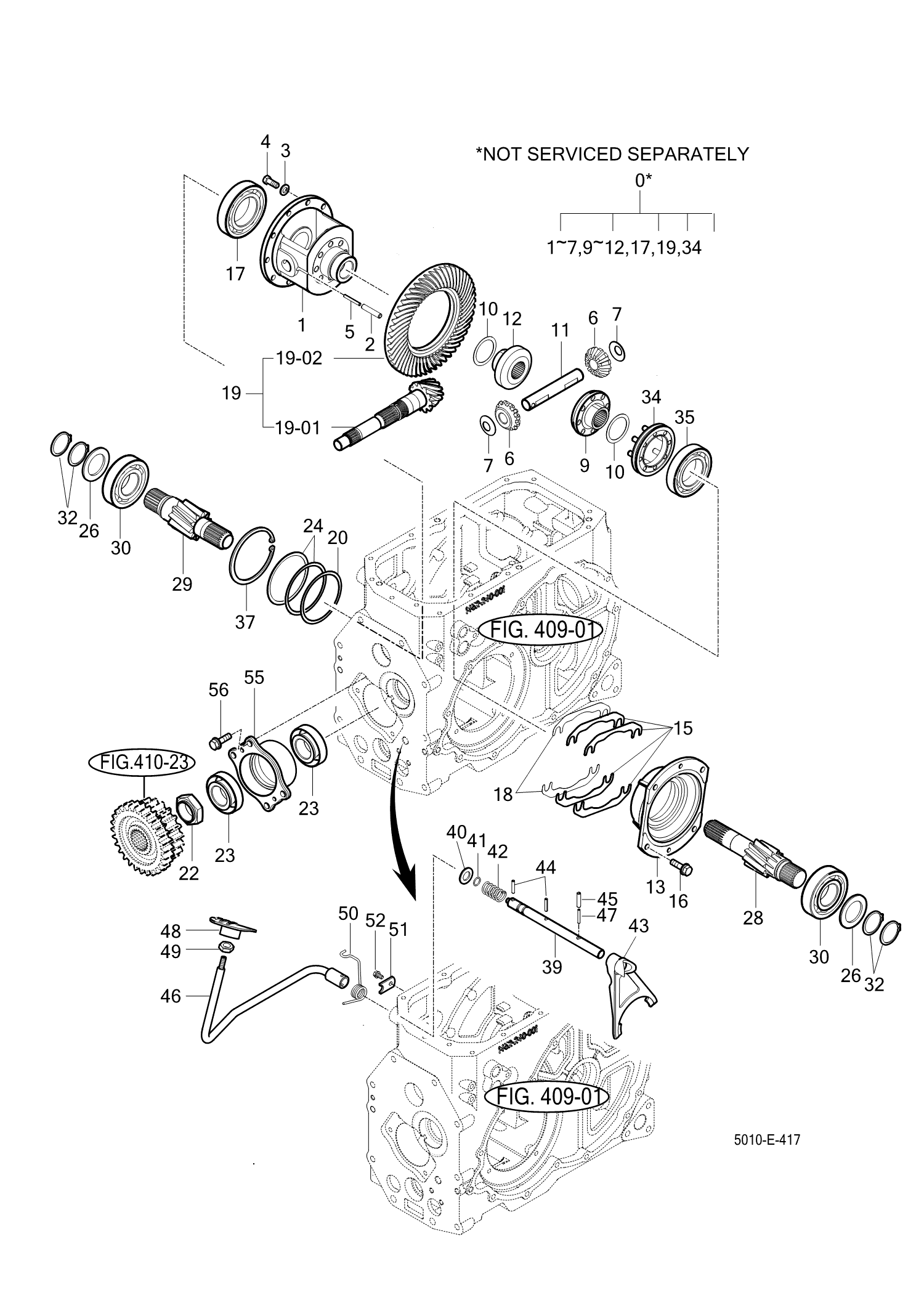 417 - P.T.O CHANGE LEVER