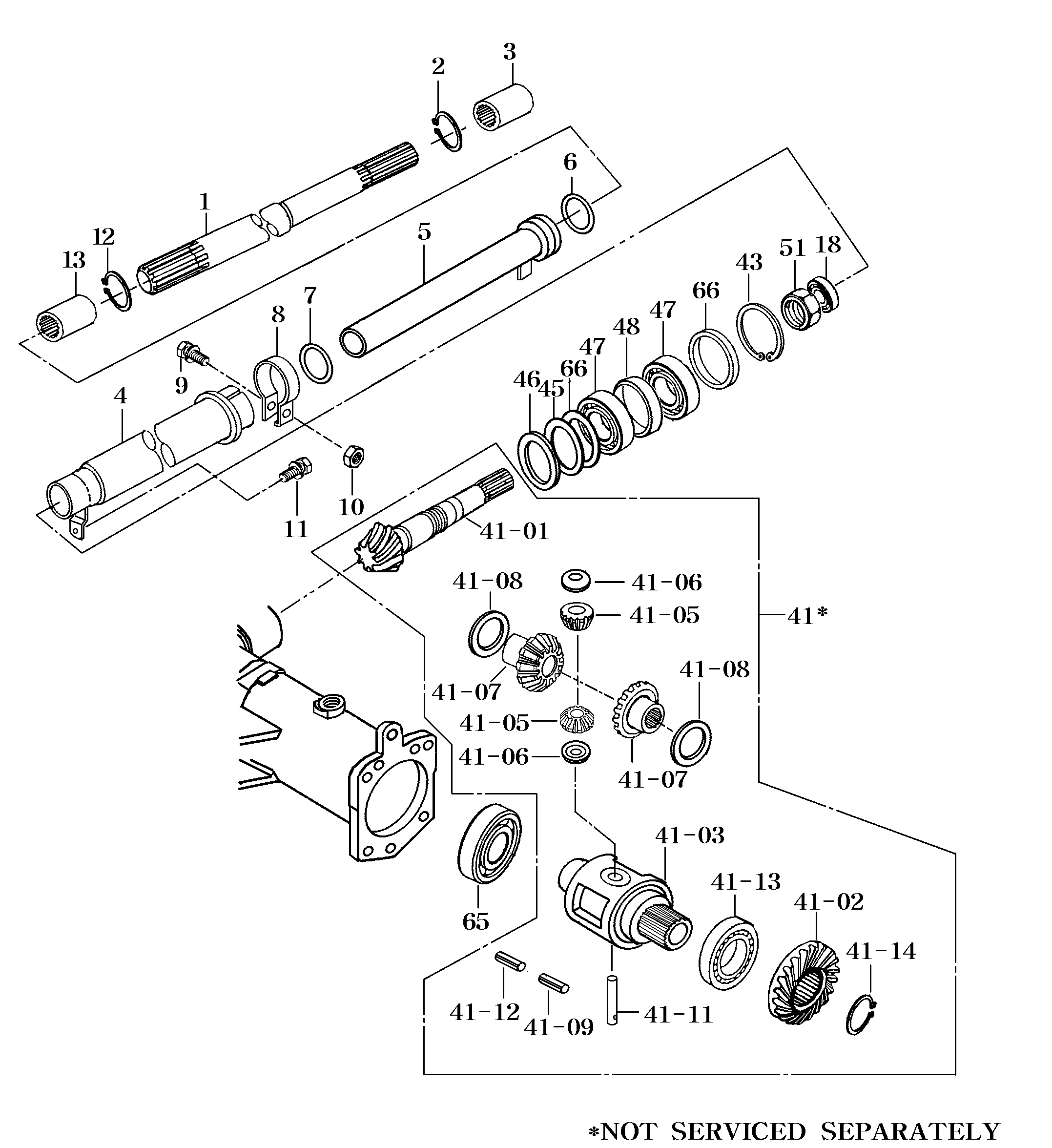 064 - FRONT DIFFERENTIAL GEARS & SHAFT