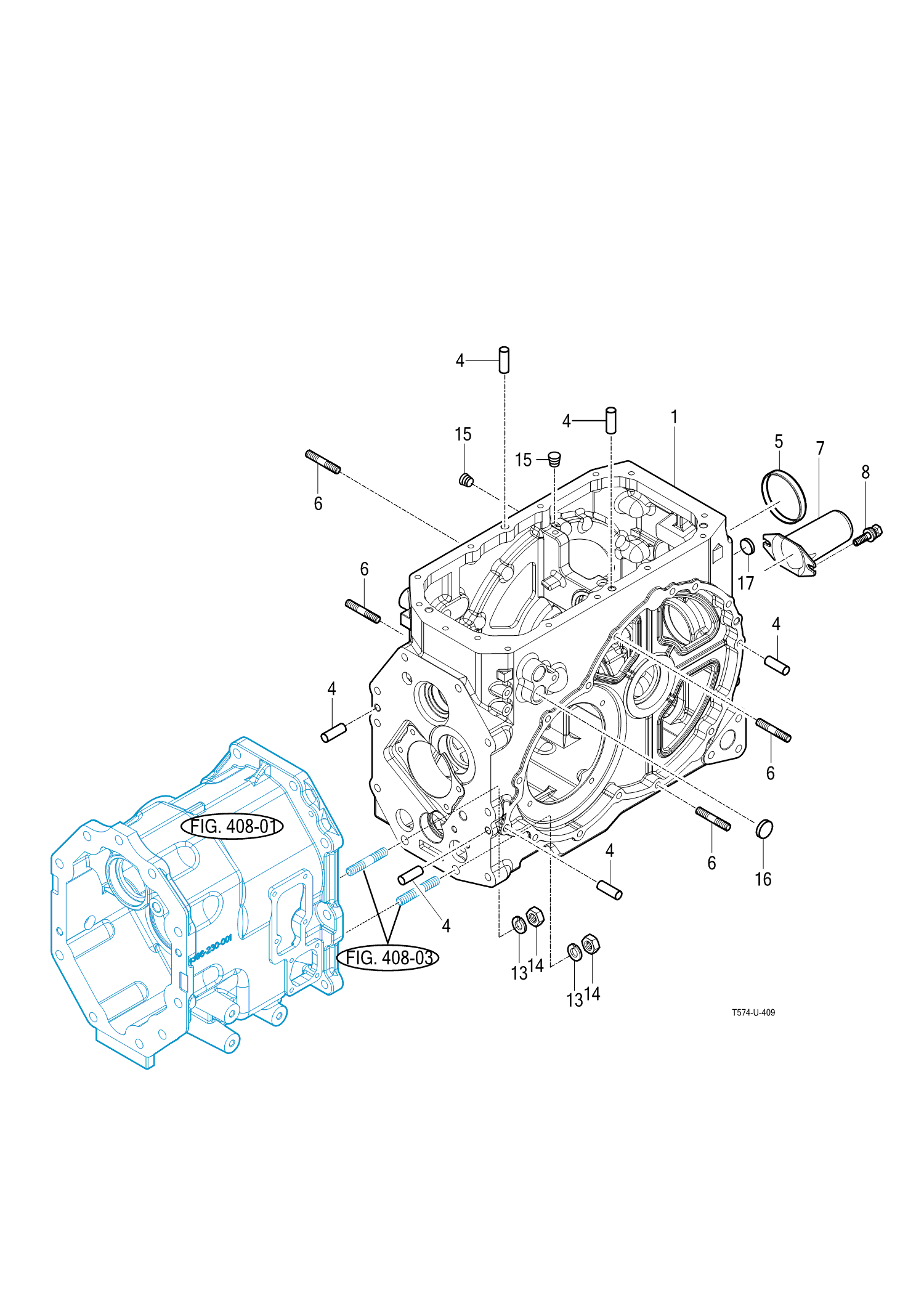 409 - TRANSMISSION REAR CASE 409 - TRANSMISSION REAR CASE