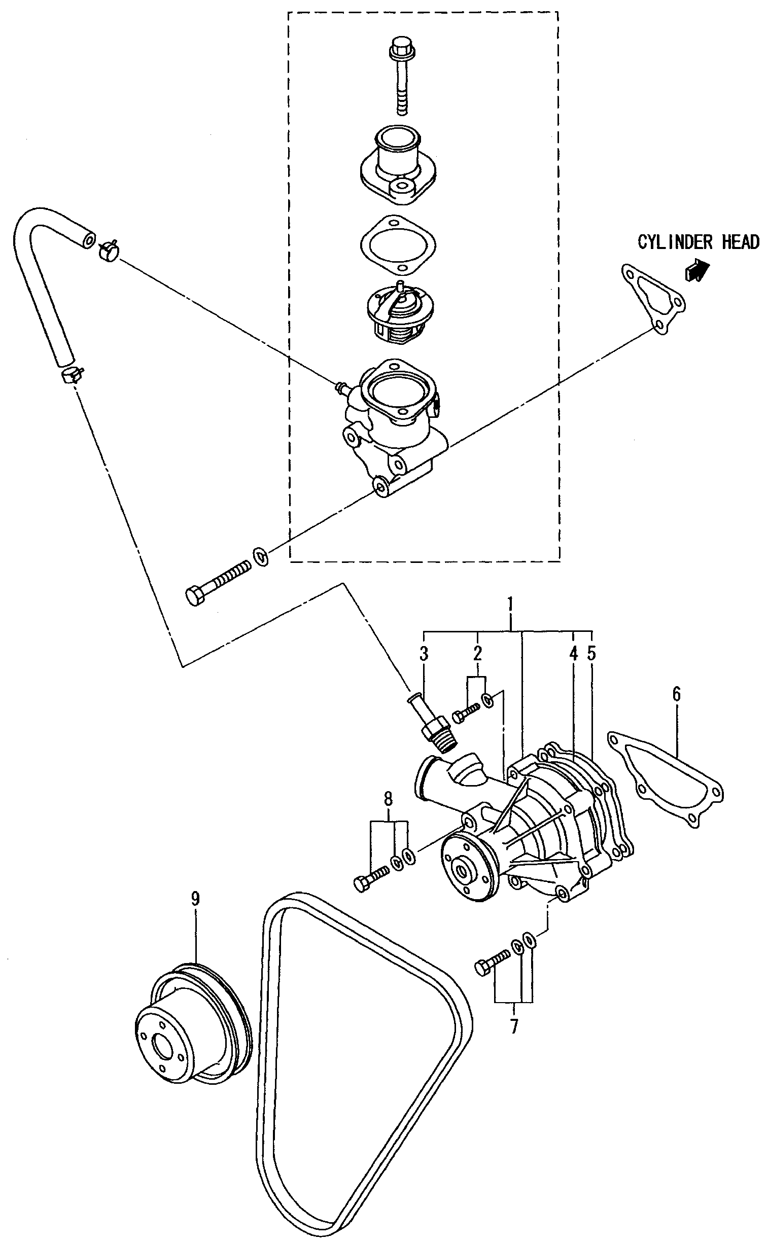 126 - WATER PUMP & PULLEY