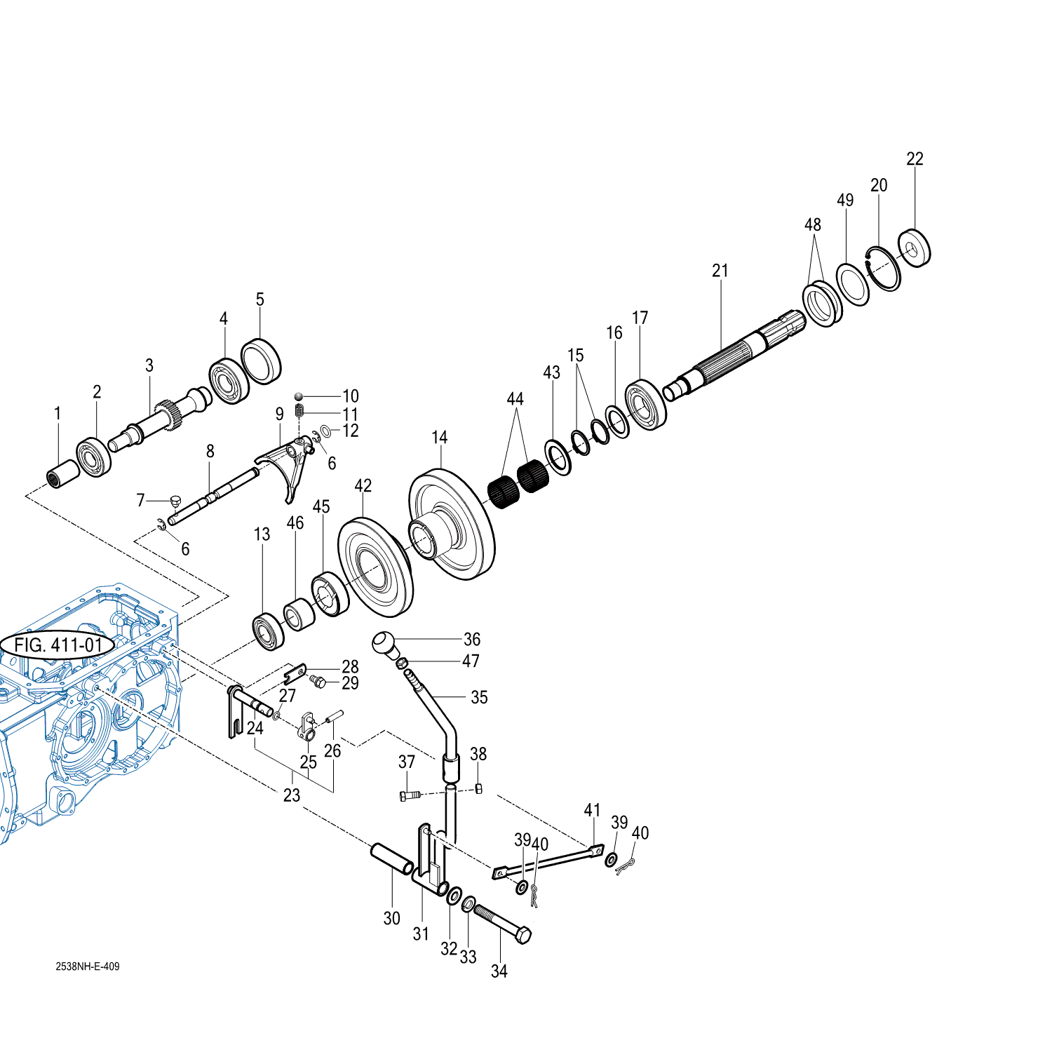 409 - P.T.O CHANGE GEARS
