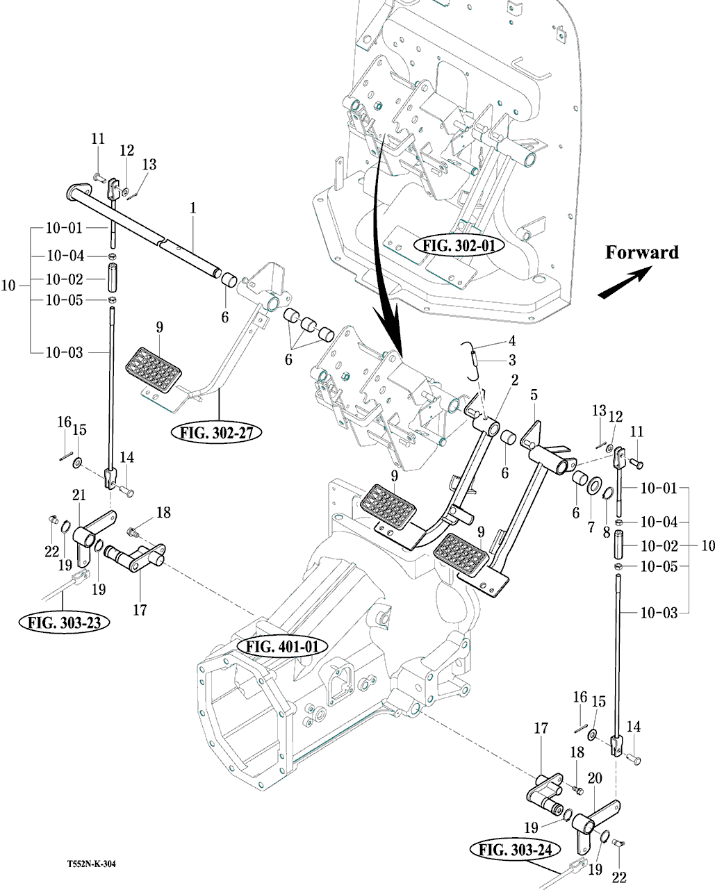 304 - BRAKE PEDALS AND LINKS