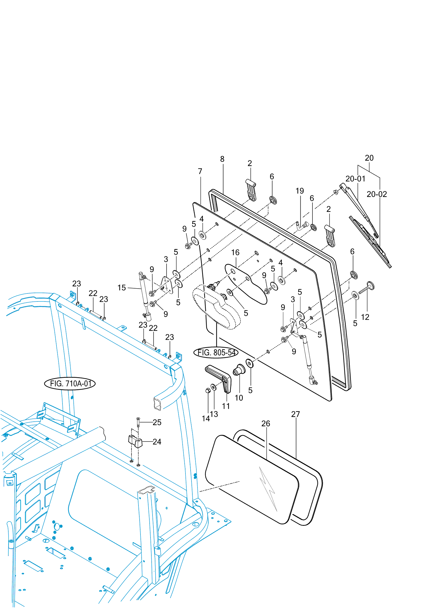 712 - REAR GLASS