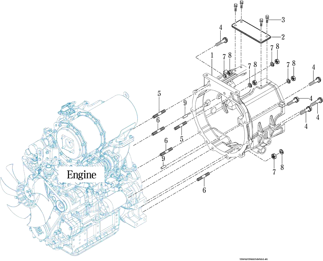 401 - TRANSMISSION FRONT CASE