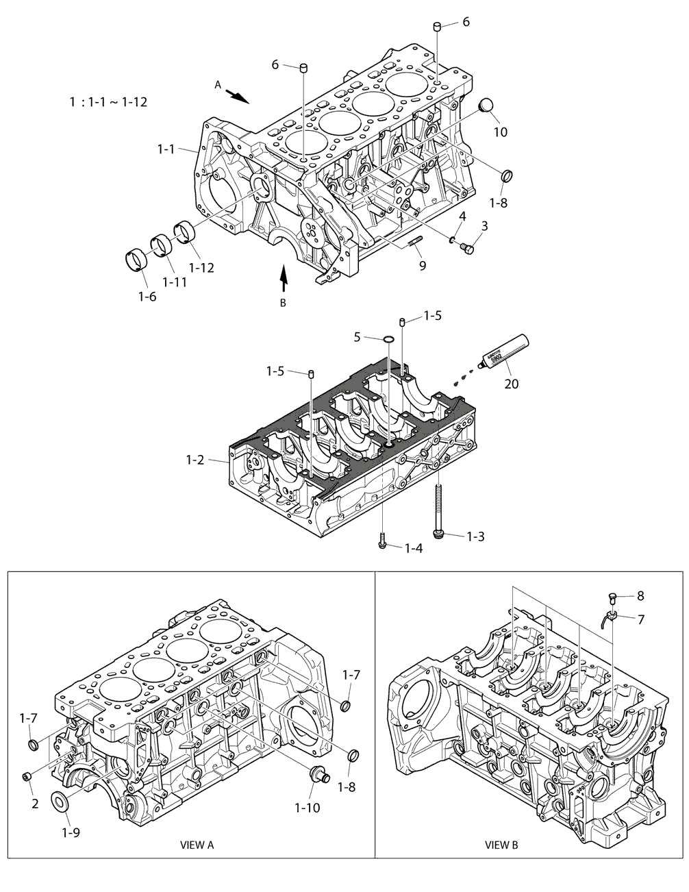 101 - CYLINDER BLOCK ASSY