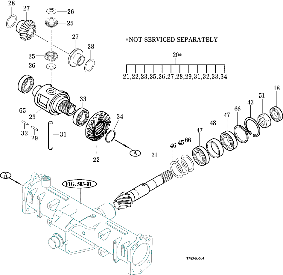 504 - FRONT DIFFERENTIAL GEARS