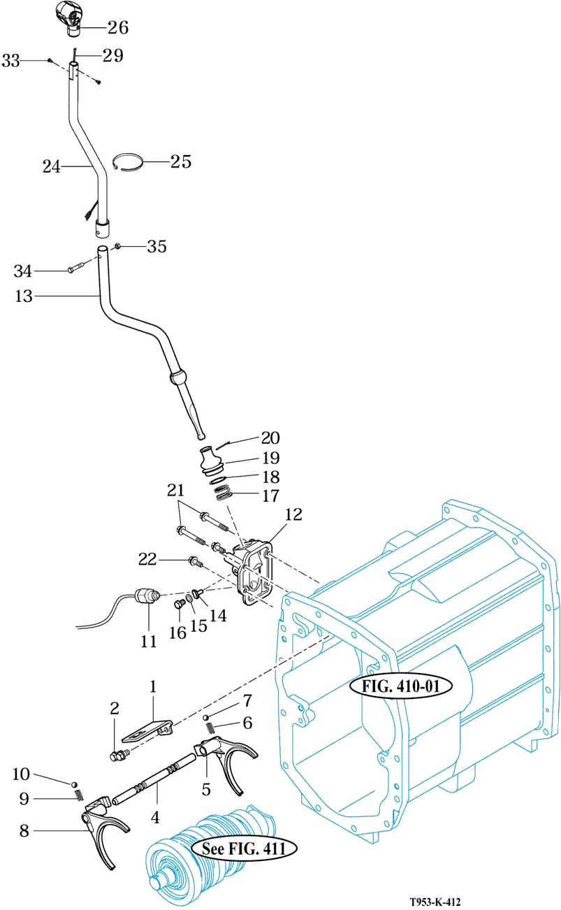 412 - MAIN CHANGE LEVER