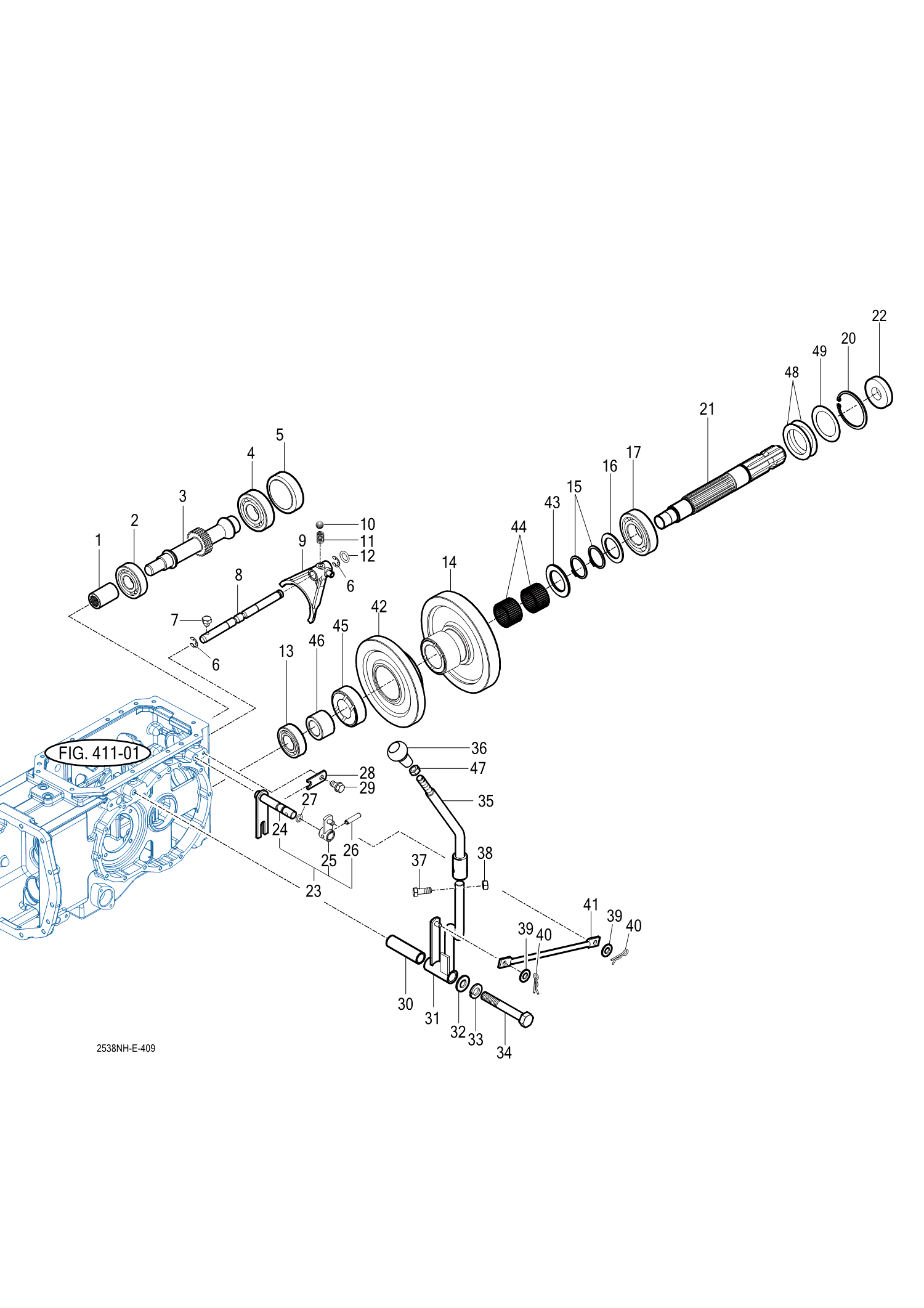 409 - P.T.O CHANGE GEARS