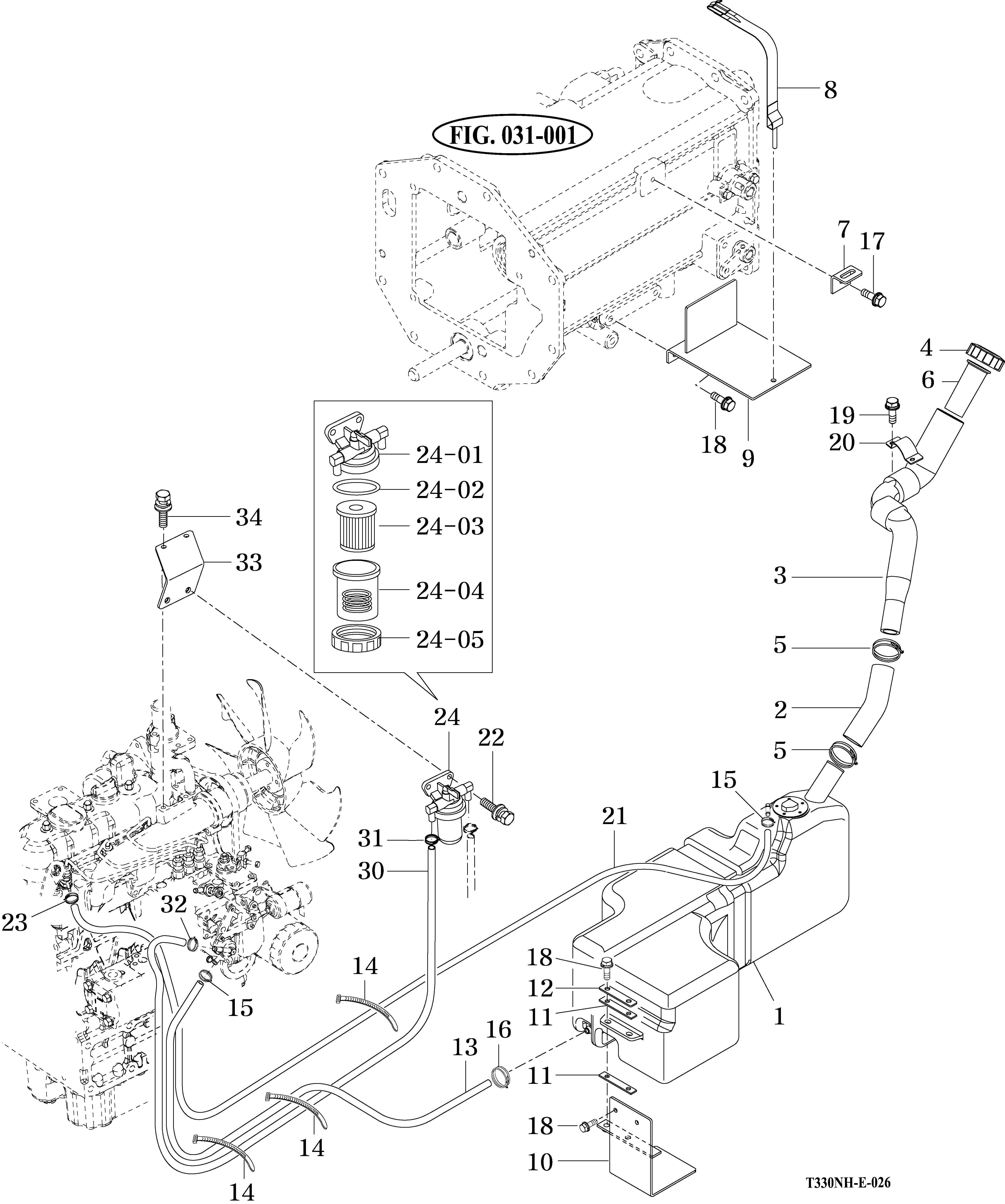 026B - FUEL TANK & FUEL FILTER