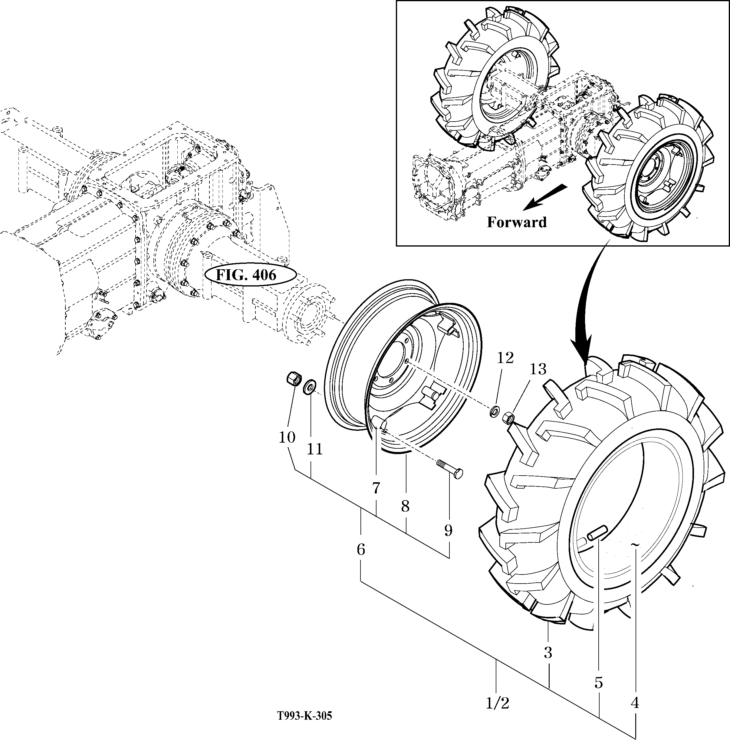 305 - REAR WHEEL