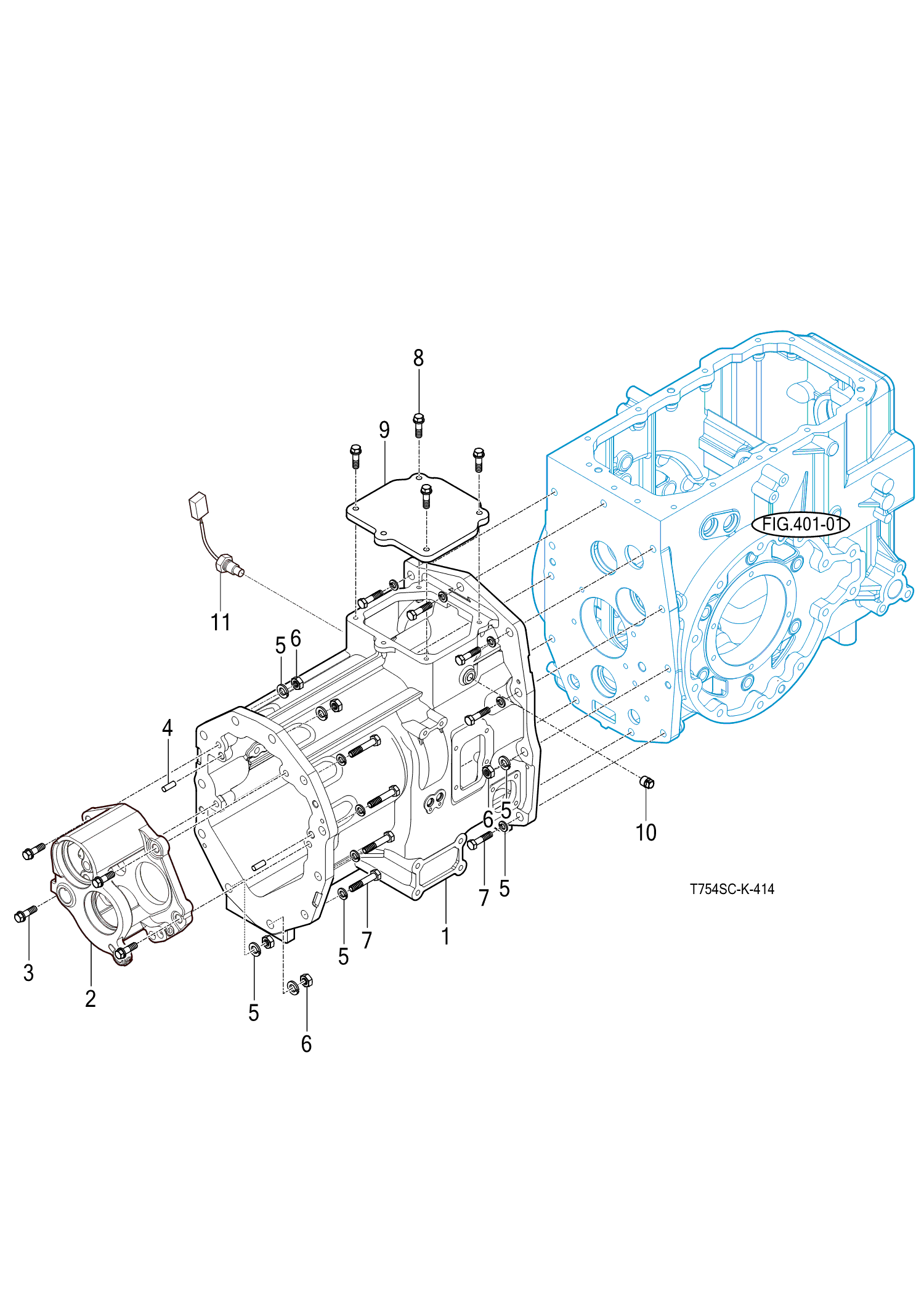 414 - TRANSMISSION MID CASE