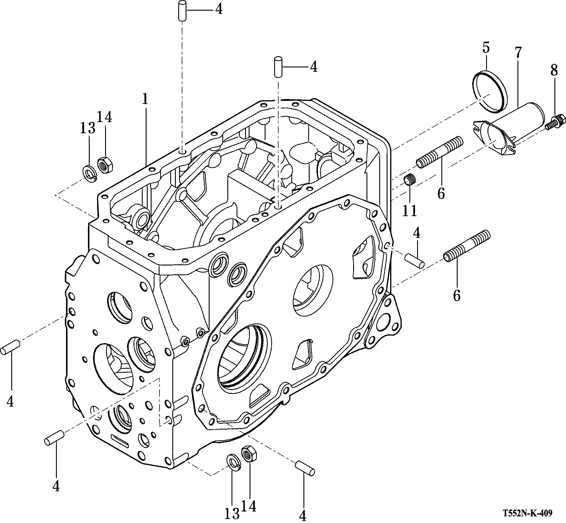 409 - TRANSMISSION REAR CASE