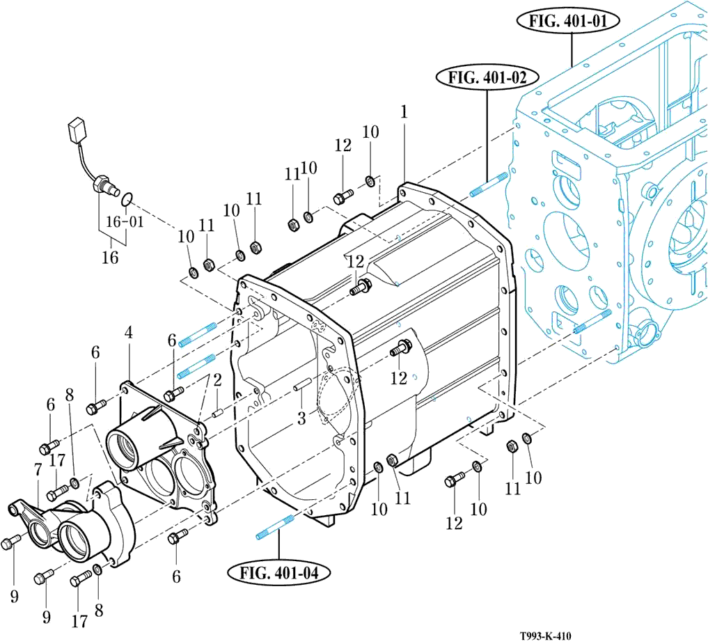 410 - CASE, MID TRANSMISSION