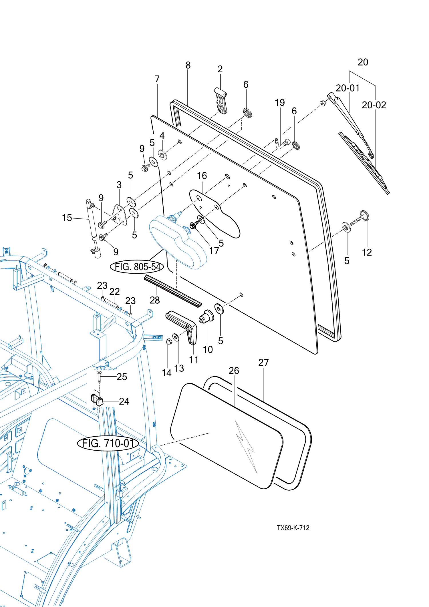 712 - REAR GLASS 712 - REAR GLASS