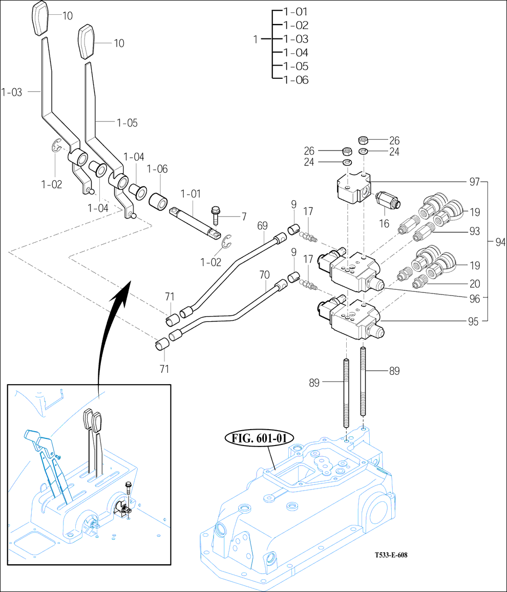 608 - EXTERIOR HYD. VALVE