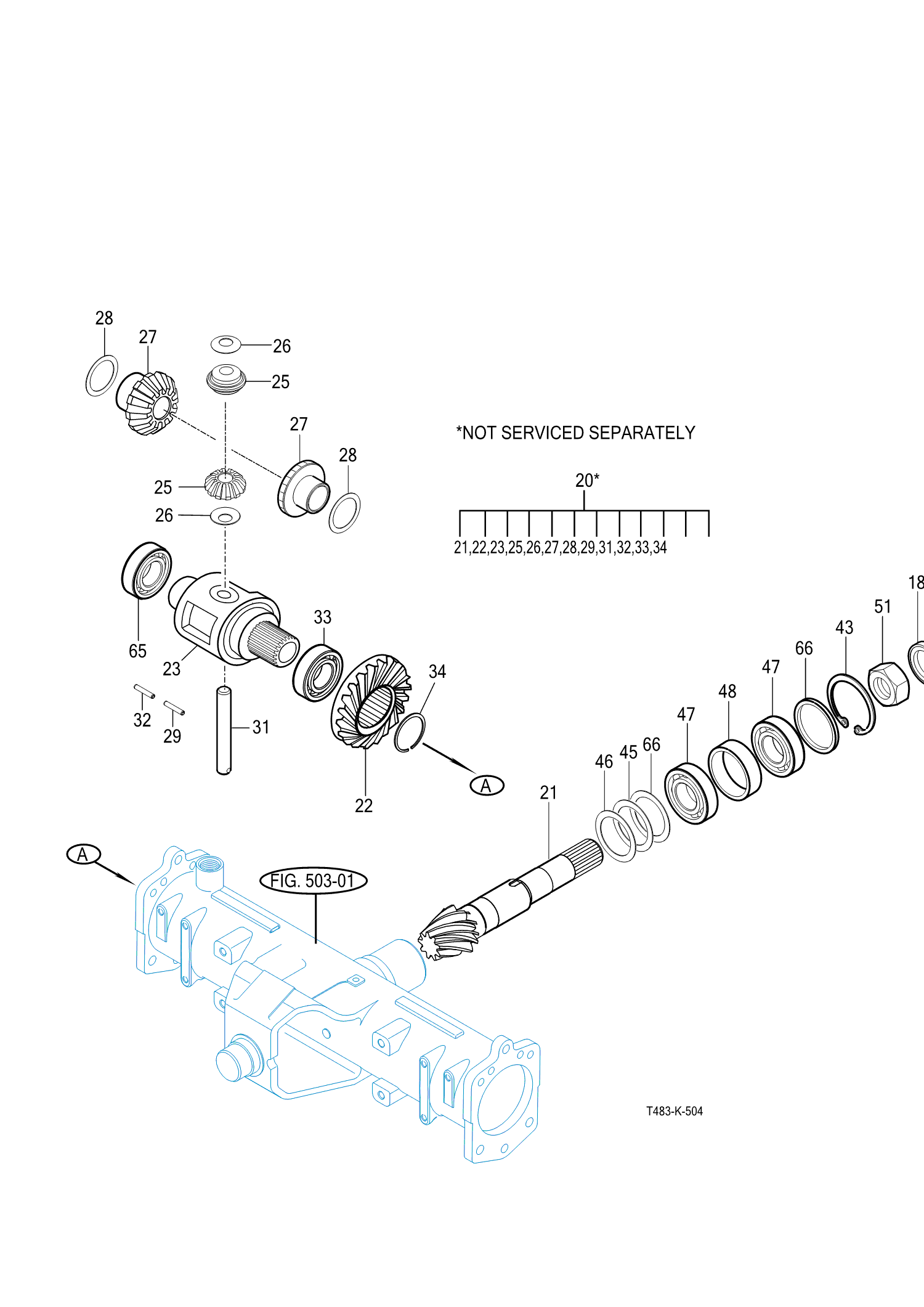 504 - FRONT DIFFERENTIAL GEARS 504 - FRONT DIFFERENTIAL GEARS