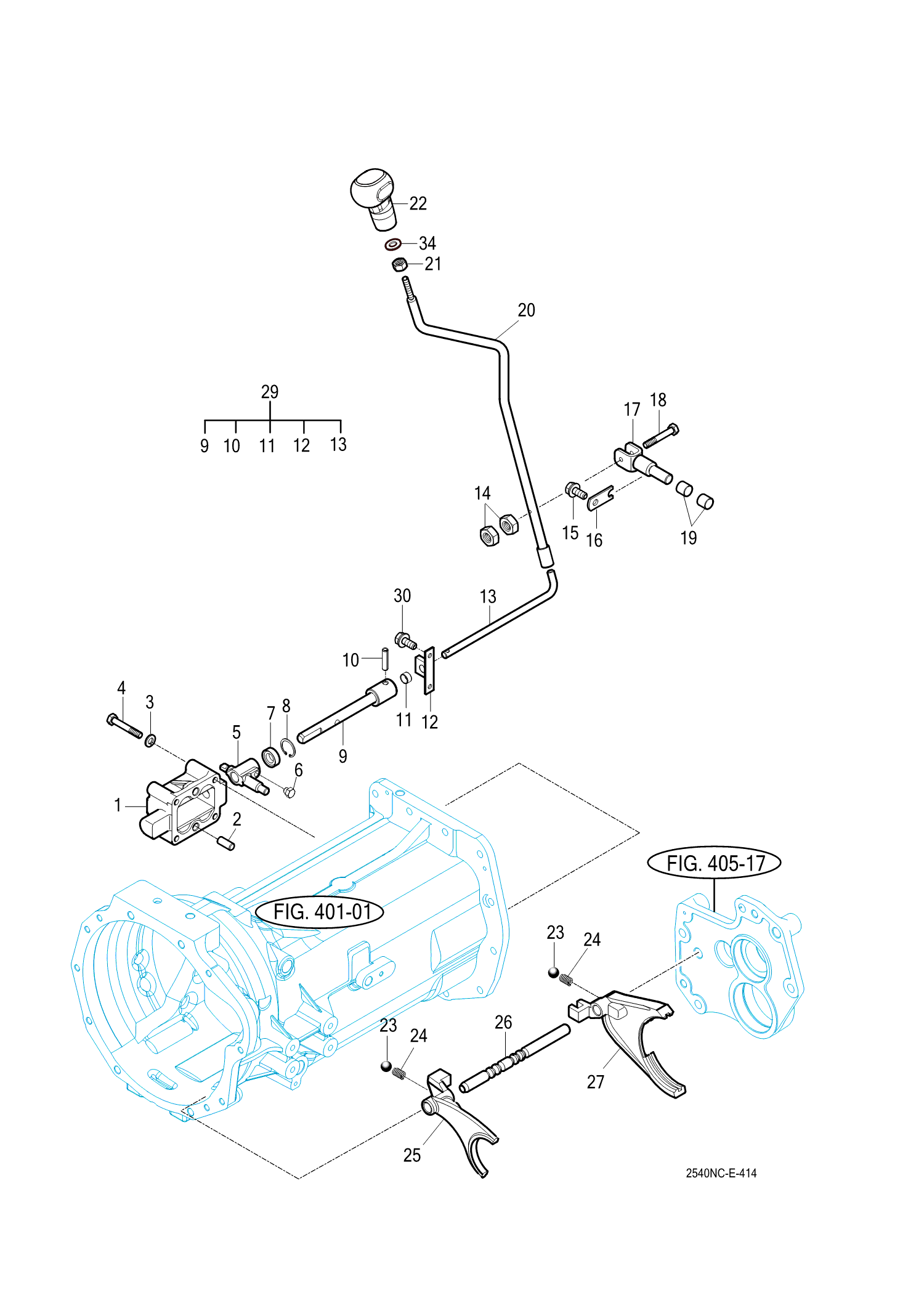 414 - MAIN CHANGE LEVER